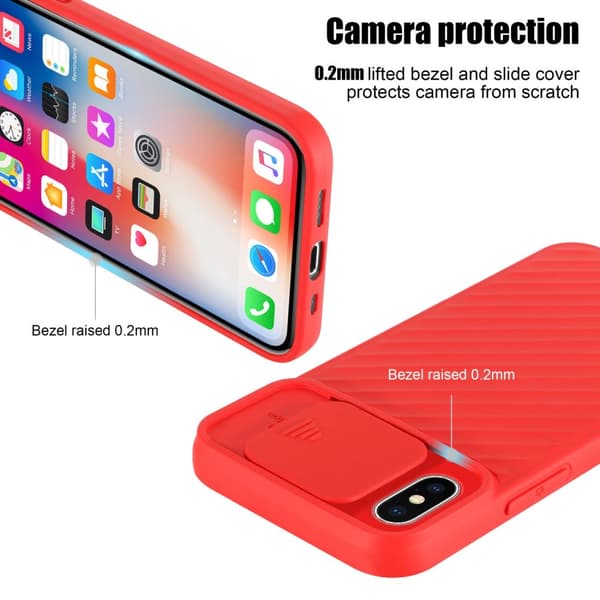 iPhone XS MAX Skal Fodral av flexibel TPU-silikon och med kameraskydd Mobilskydd Case Cover