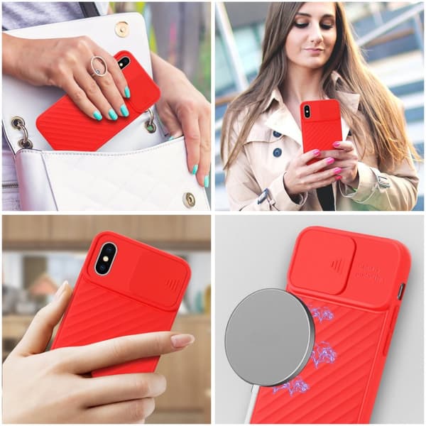 iPhone XS MAX Skal Fodral av flexibel TPU-silikon och med kameraskydd Mobilskydd Case Cover