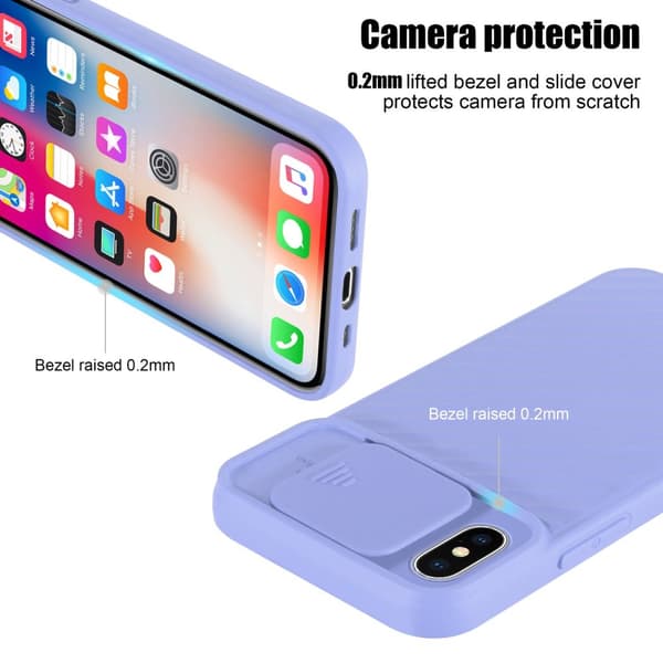 iPhone XS MAX Skal Fodral av flexibel TPU-silikon och med kameraskydd Mobilskydd Case Cover