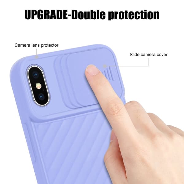 iPhone XS MAX Skal Fodral av flexibel TPU-silikon och med kameraskydd Mobilskydd Case Cover