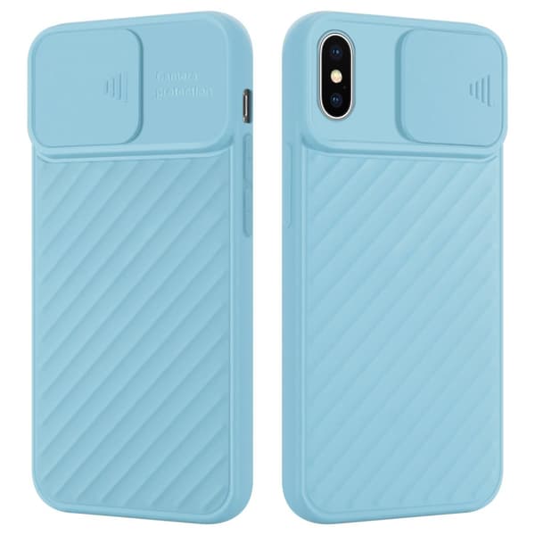 iPhone XS MAX Skal Fodral av flexibel TPU-silikon och med kameraskydd Mobilskydd Case Cover