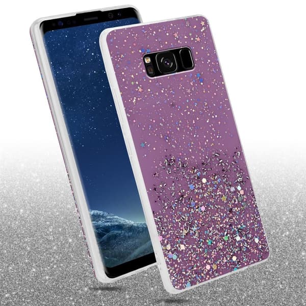 Deksel til Samsung Galaxy S8 med glitrende glitter