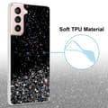 Pikkukuva 4 / 8: Samsung Galaxy S21 5G Suojakuori Suojakotelo joustavasta TPU-silikonista jossa on kimaltelevaa glitteriä