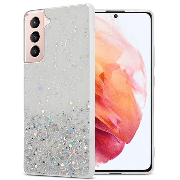 Deksel til Samsung Galaxy S21 5G med glitrende glitter