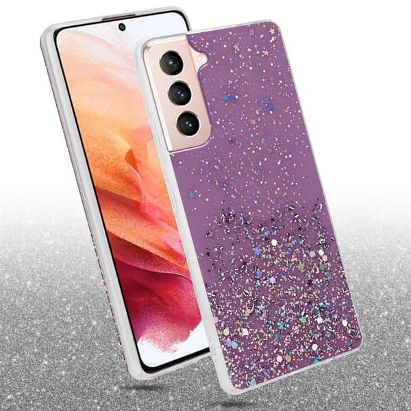 Deksel til Samsung Galaxy S21 5G med glitrende glitter