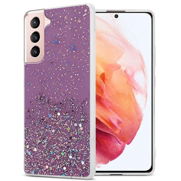 Deksel til Samsung Galaxy S21 5G med glitrende glitter