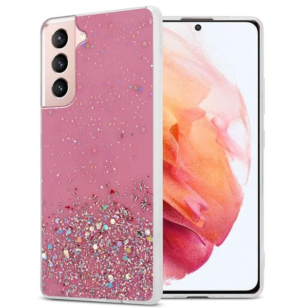 Deksel til Samsung Galaxy S21 5G med glitrende glitter