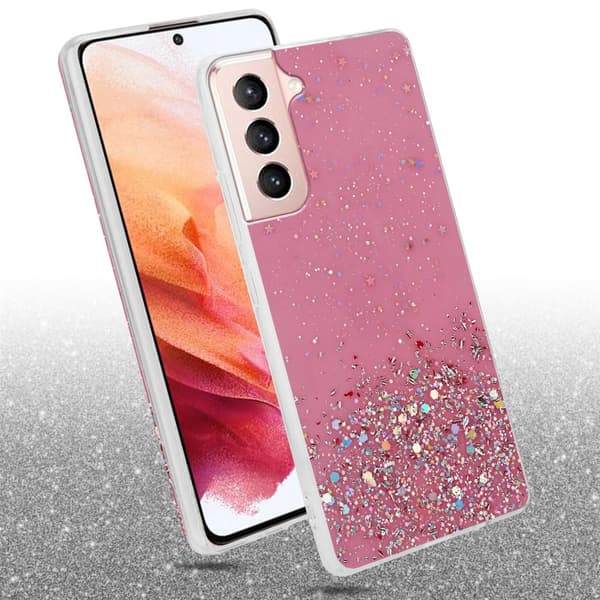 Deksel til Samsung Galaxy S21 5G med glitrende glitter