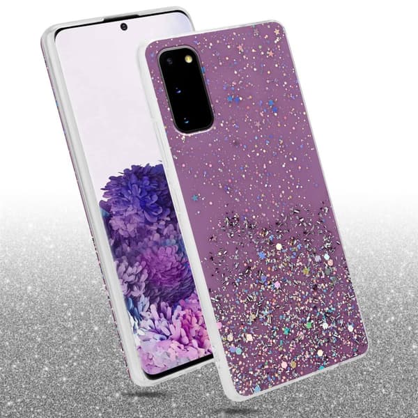 Deksel til Samsung Galaxy S20 med glitrende glitter