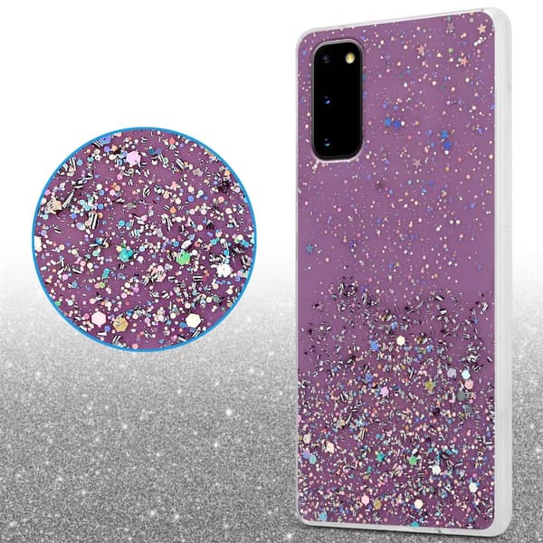 Deksel til Samsung Galaxy S20 med glitrende glitter