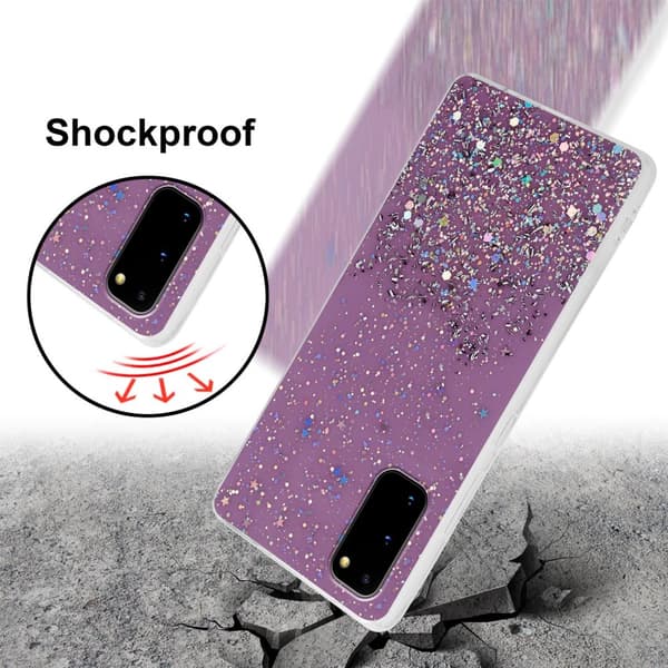 Deksel til Samsung Galaxy S20 med glitrende glitter