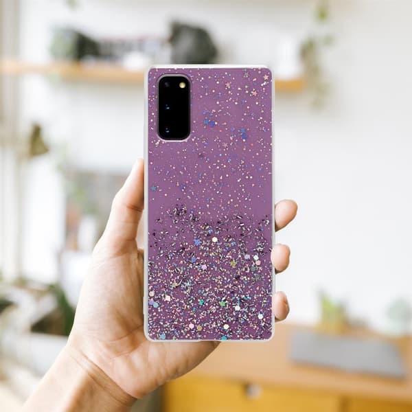 Deksel til Samsung Galaxy S20 med glitrende glitter