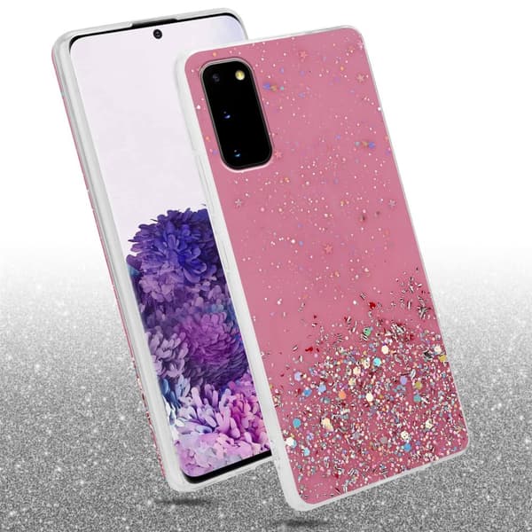 Deksel til Samsung Galaxy S20 med glitrende glitter