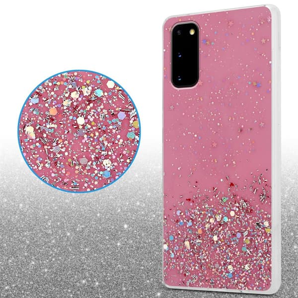 Deksel til Samsung Galaxy S20 med glitrende glitter