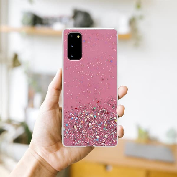 Deksel til Samsung Galaxy S20 med glitrende glitter