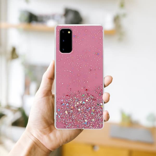 Deksel til Samsung Galaxy S20 med glitrende glitter