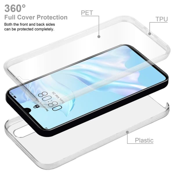 Huawei P30 Fodral Skal 360° Helkroppsskydd Skal på fram och baksidan, skydd runt om med mobilskydd för displayen