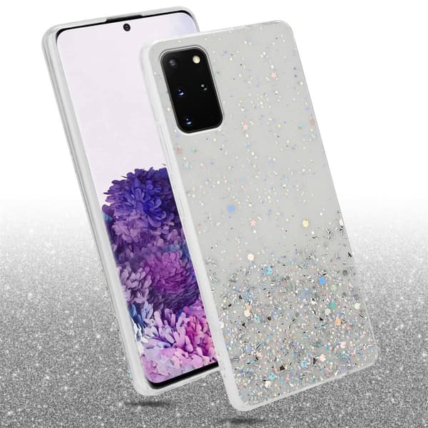 Samsung Galaxy S20 PLUS Suojakuori Suojakotelo joustavasta TPU-silikonista jossa on kimaltelevaa glitteriä