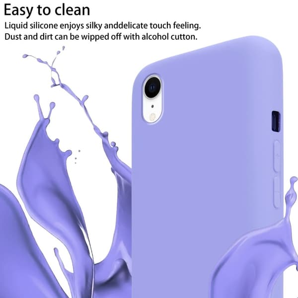 Deksel med Kedja for iPhone XR Silikonbeskyttelsesetui med lengdejusterbar ledningsstropp