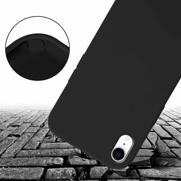 Deksel med Kedja for iPhone XR Silikonbeskyttelsesetui med lengdejusterbar ledningsstropp