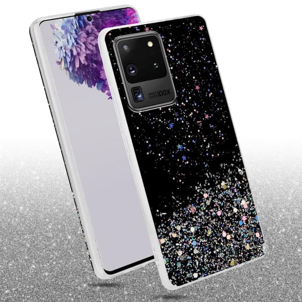Samsung Galaxy S20 ULTRA Suojakuori Suojakotelo joustavasta TPU-silikonista jossa on kimaltelevaa glitteriä