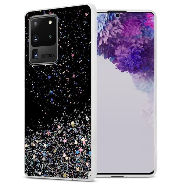 Samsung Galaxy S20 ULTRA Suojakuori Suojakotelo joustavasta TPU-silikonista jossa on kimaltelevaa glitteriä