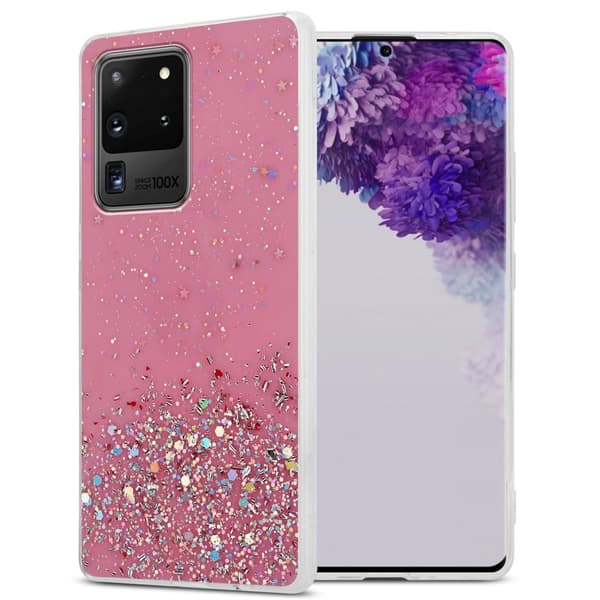 Samsung Galaxy S20 ULTRA Suojakuori Suojakotelo joustavasta TPU-silikonista jossa on kimaltelevaa glitteriä