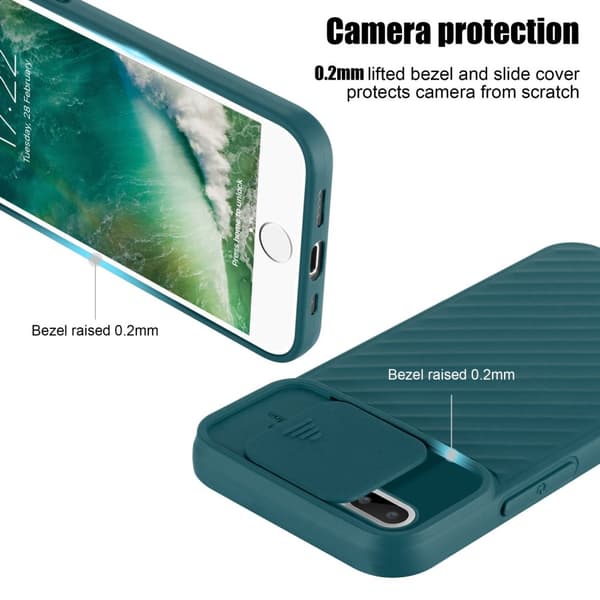 iPhone 7 PLUS / 7S PLUS / 8 PLUS Skal Fodral av flexibel TPU-silikon och med kameraskydd Mobilskydd Case Cover