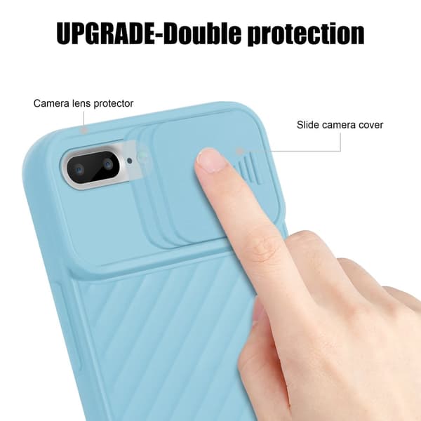 iPhone 7 PLUS / 7S PLUS / 8 PLUS Skal Fodral av flexibel TPU-silikon och med kameraskydd Mobilskydd Case Cover