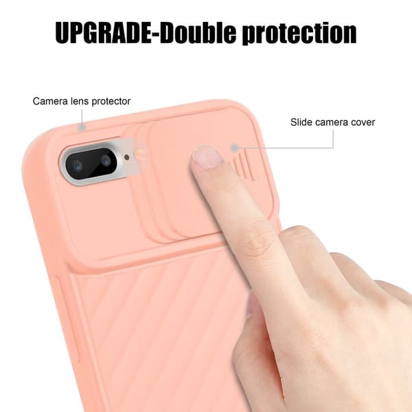 iPhone 7 PLUS / 7S PLUS / 8 PLUS Skal Fodral av flexibel TPU-silikon och med kameraskydd Mobilskydd Case Cover