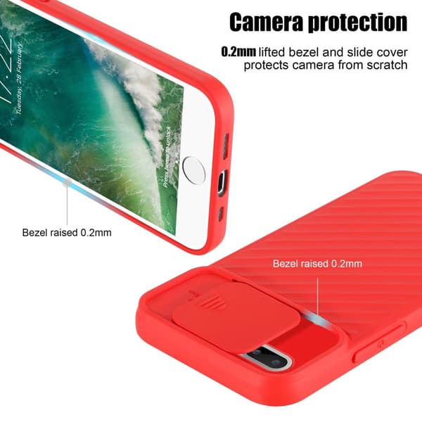 iPhone 7 PLUS / 7S PLUS / 8 PLUS Skal Fodral av flexibel TPU-silikon och med kameraskydd Mobilskydd Case Cover
