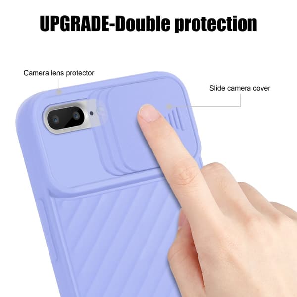 iPhone 7 PLUS / 7S PLUS / 8 PLUS Skal Fodral av flexibel TPU-silikon och med kameraskydd Mobilskydd Case Cover