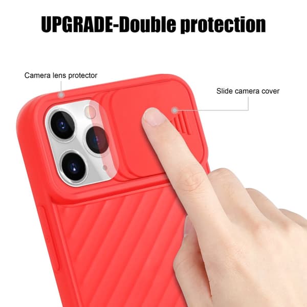 Deksel til iPhone 11 PRO MAX Beskyttelsesdeksel av fleksibelt TPU-silikon og med kamerabeskyttelse