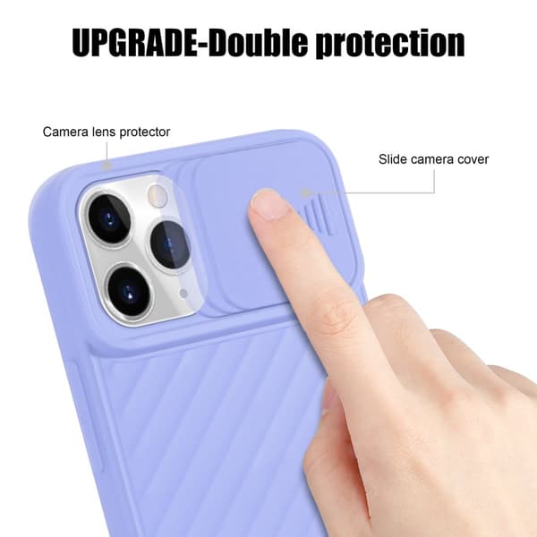Deksel til iPhone 11 PRO MAX Beskyttelsesdeksel av fleksibelt TPU-silikon og med kamerabeskyttelse