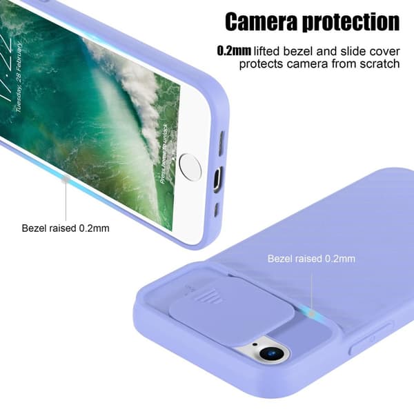 iPhone 7 / 7S / 8 / SE 2020 Skal Fodral av flexibel TPU-silikon och med kameraskydd Mobilskydd Case Cover