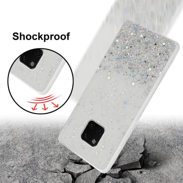 Huawei MATE 20 PRO Skal Fodral Case Cover av flexibelt TPU-silikon med glittrande glitter