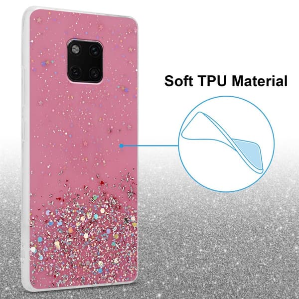 Huawei MATE 20 PRO Skal Fodral Case Cover av flexibelt TPU-silikon med glittrande glitter