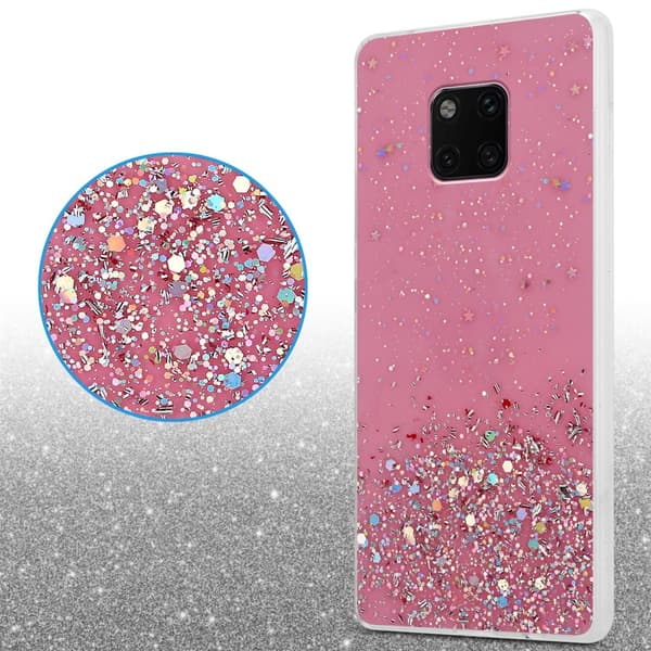 Huawei MATE 20 PRO Skal Fodral Case Cover av flexibelt TPU-silikon med glittrande glitter