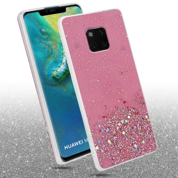 Huawei MATE 20 PRO Skal Fodral Case Cover av flexibelt TPU-silikon med glittrande glitter
