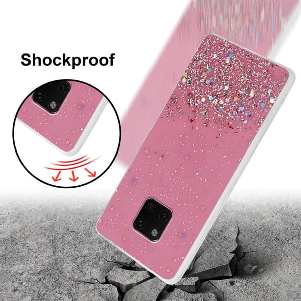 Huawei MATE 20 PRO Skal Fodral Case Cover av flexibelt TPU-silikon med glittrande glitter