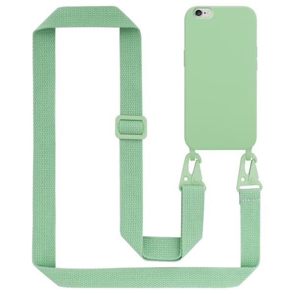 Mobiltelefonkedja för iPhone 6 PLUS / 6S PLUS Fodral Skal Skyddsfodral Skyddande silikonhölje med längdjusterbart band LIQUID LJUS GRÖN