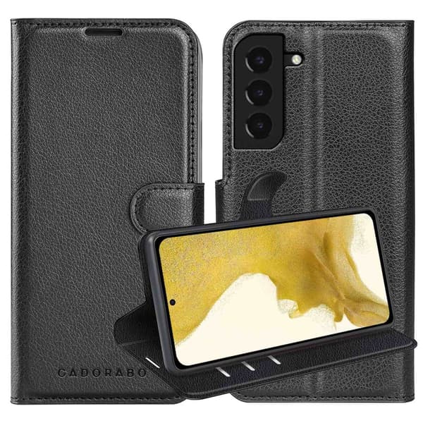 Samsung Galaxy S22 PLUS Pungetui Cover Case (Sort)