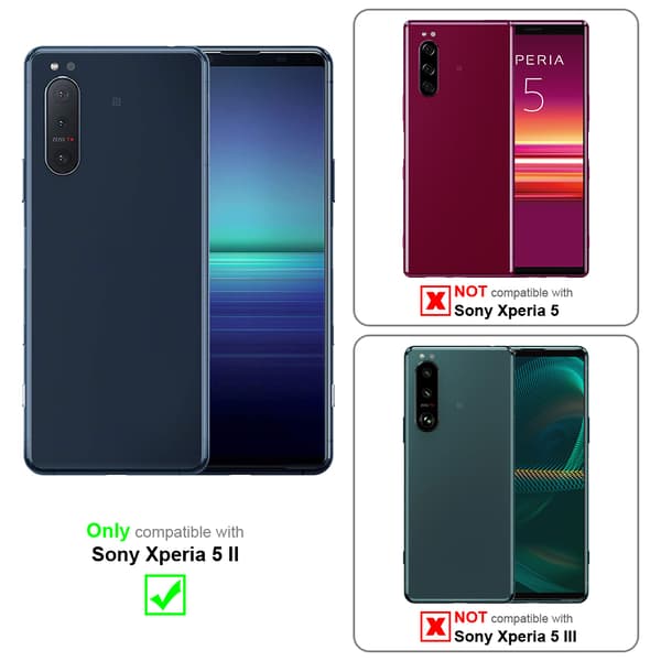 Deksel til Sony Xperia 5 II Lommebokdeksel med magnetisk lukking, stativfunksjon og kortlomme