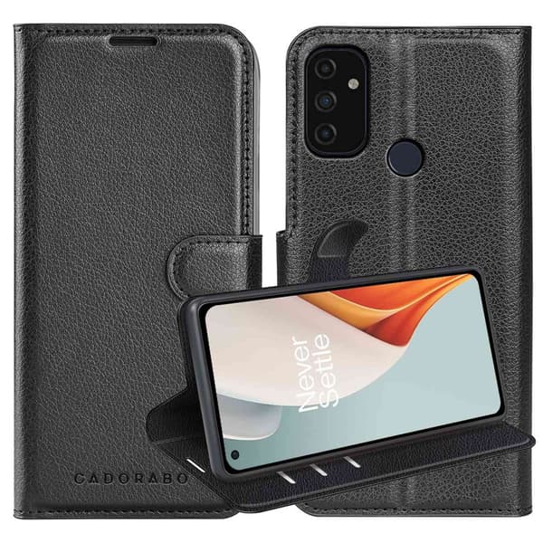 Deksel til OnePlus Nord N100 Lommebokdeksel med magnetisk lukking, stativfunksjon og kortlomme
