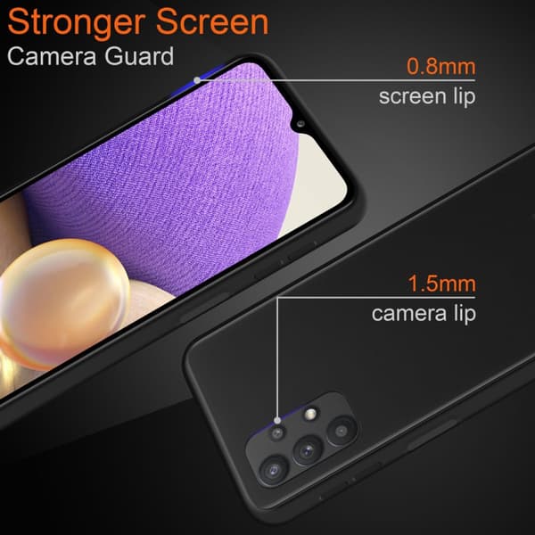 Deksel for Samsung Galaxy A32 5G med TPU-silikon på innsiden og matt plast på baksiden