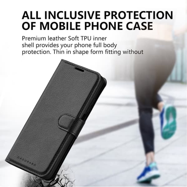 Deksel til Samsung Galaxy A03s Lommebokdeksel med magnetisk lukking, stativfunksjon og kortlomme