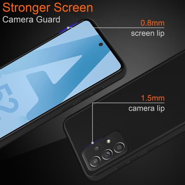 Deksel for Samsung Galaxy A52 (4G / 5G) / A52s med TPU-silikon på innsiden og matt plast på baksiden