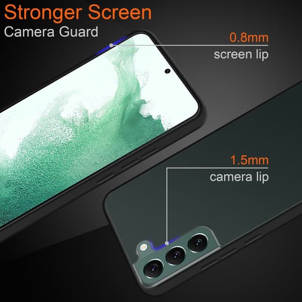 Skal /Mobilskall för Samsung Galaxy S22 PLUS Fodral Mobilskydd med TPU-silikon på insidan och matt plast på baksidan