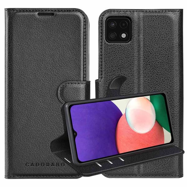 Samsung Galaxy A22 5G Suojakotelo Lompakkokotelo Matkapuhelinkotelo Suojakuori jossa magneettisuljenta, jalusta-toiminto ja korttitasku