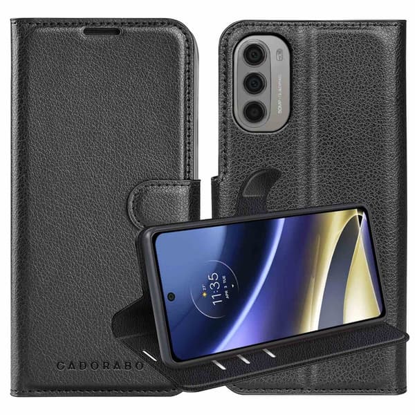 Deksel til Motorola MOTO G51 5G Lommebokdeksel med magnetisk lukking, stativfunksjon og kortlomme